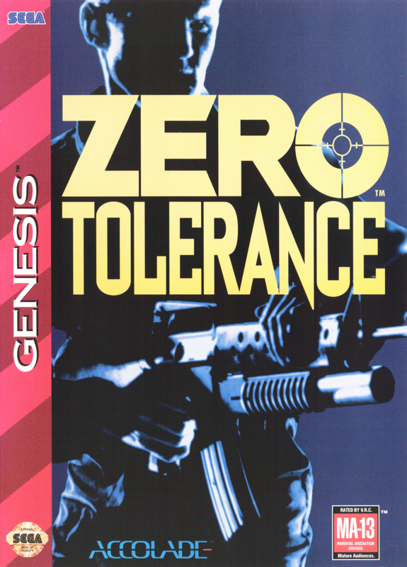 Zero Tolerance box art for Sega Mega Drive